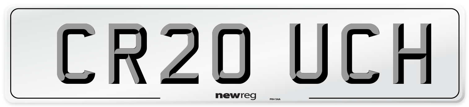 CR20 UCH Number Plate from New Reg